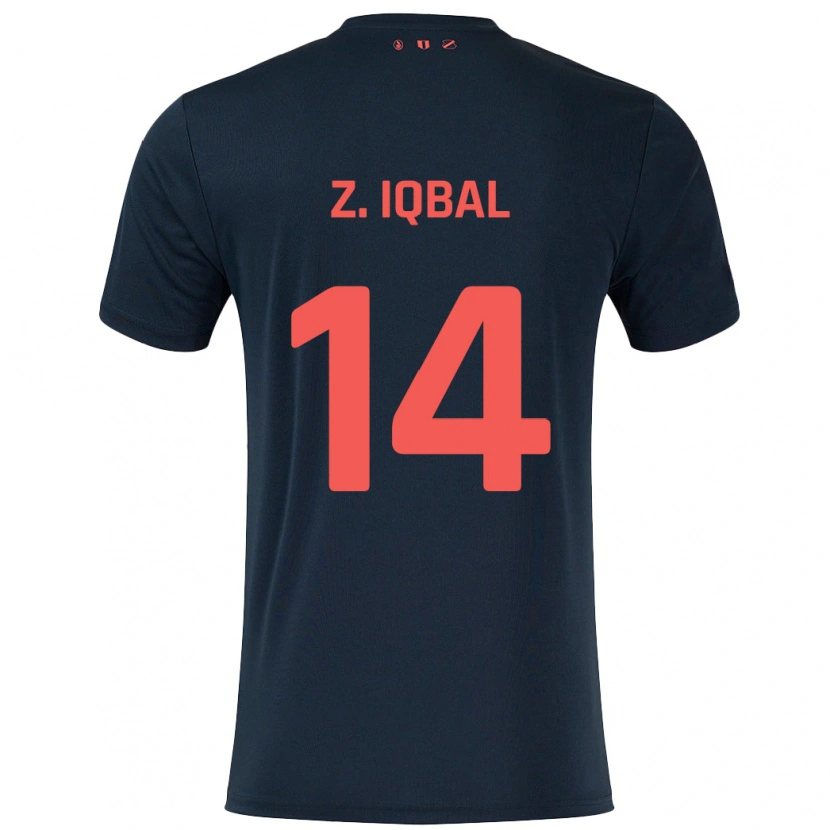 Danxen Niño Camiseta Zidane Iqbal #14 Negro Rojo 2ª Equipación 2024/25 La Camisa