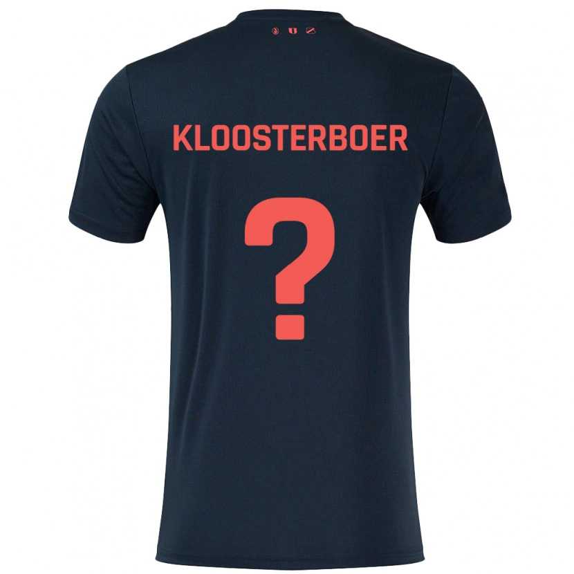 Danxen Niño Camiseta Per Kloosterboer #0 Negro Rojo 2ª Equipación 2024/25 La Camisa