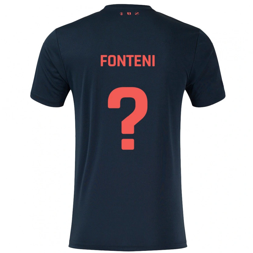 Danxen Niño Camiseta Jahlani Fonteni #0 Negro Rojo 2ª Equipación 2024/25 La Camisa