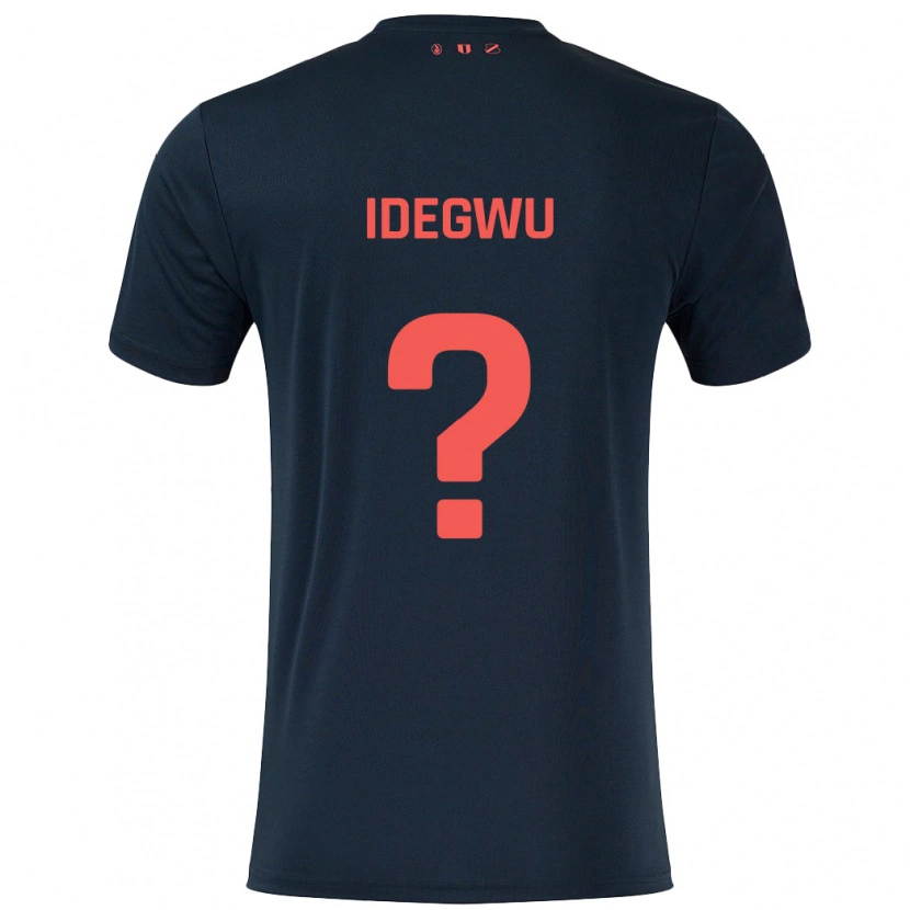 Danxen Niño Camiseta Kelechi Idegwu #0 Negro Rojo 2ª Equipación 2024/25 La Camisa