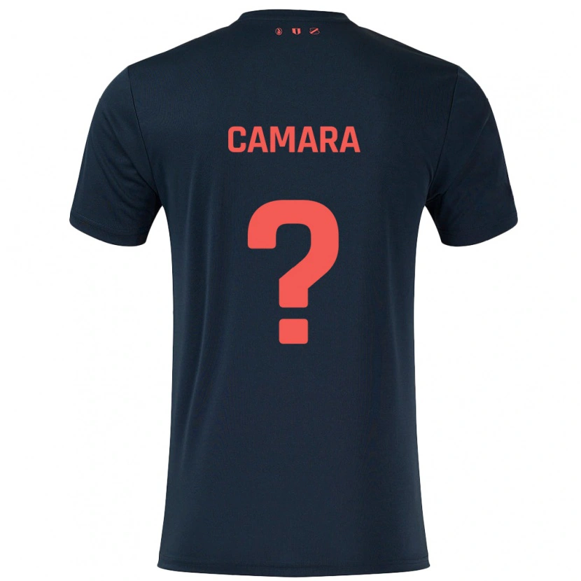 Danxen Niño Camiseta Lamine Camara #0 Negro Rojo 2ª Equipación 2024/25 La Camisa