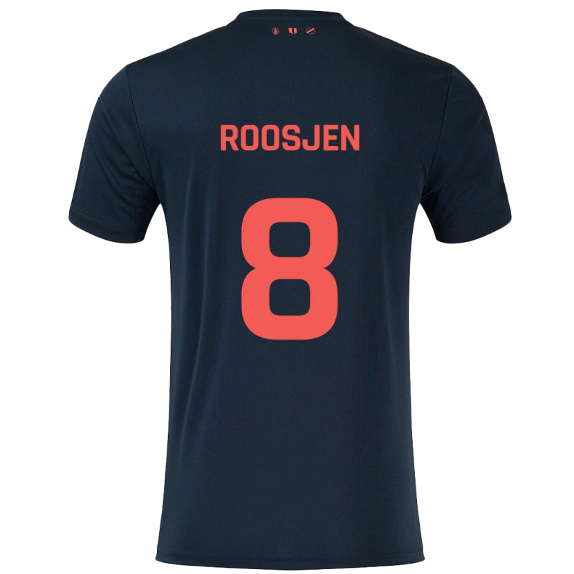 Danxen Niño Camiseta Judith Roosjen #8 Negro Rojo 2ª Equipación 2024/25 La Camisa