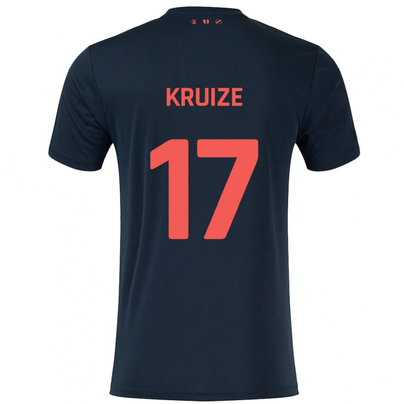 Danxen Niño Camiseta Elisha Kruize #17 Negro Rojo 2ª Equipación 2024/25 La Camisa