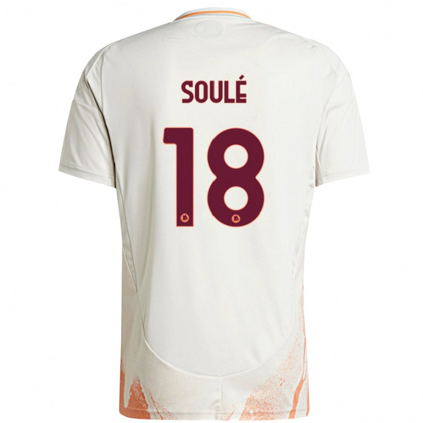 Danxen Niño Camiseta Matías Soulé #18 Crema Blanco Naranja 2ª Equipación 2024/25 La Camisa