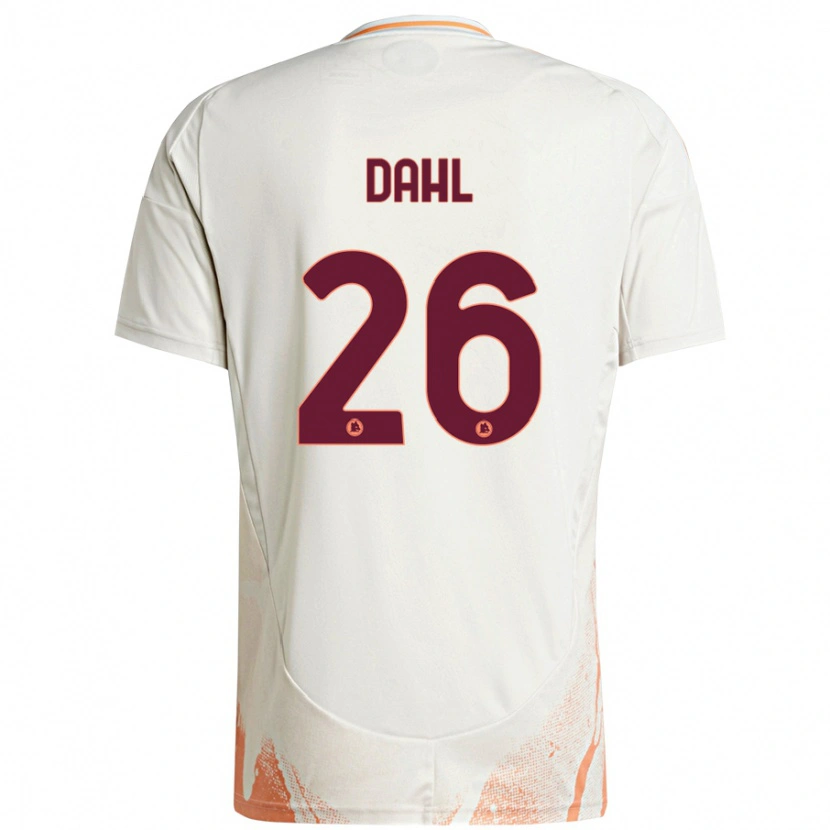 Danxen Niño Camiseta Samuel Dahl #26 Crema Blanco Naranja 2ª Equipación 2024/25 La Camisa