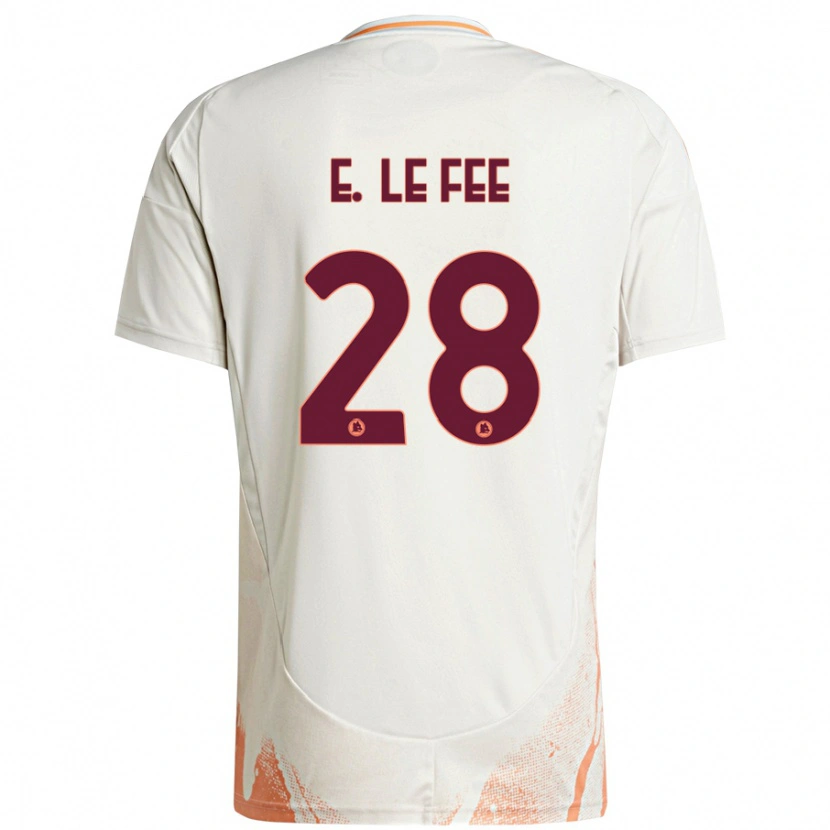 Danxen Niño Camiseta Enzo Le Fée #28 Crema Blanco Naranja 2ª Equipación 2024/25 La Camisa