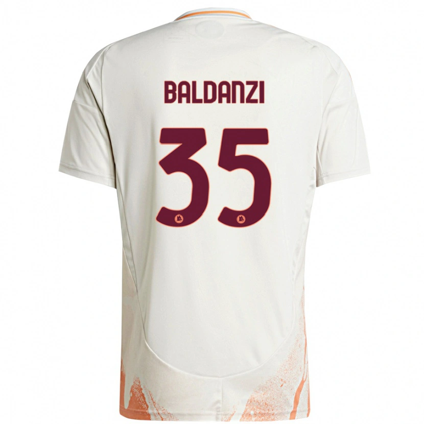 Danxen Niño Camiseta Tommaso Baldanzi #35 Crema Blanco Naranja 2ª Equipación 2024/25 La Camisa