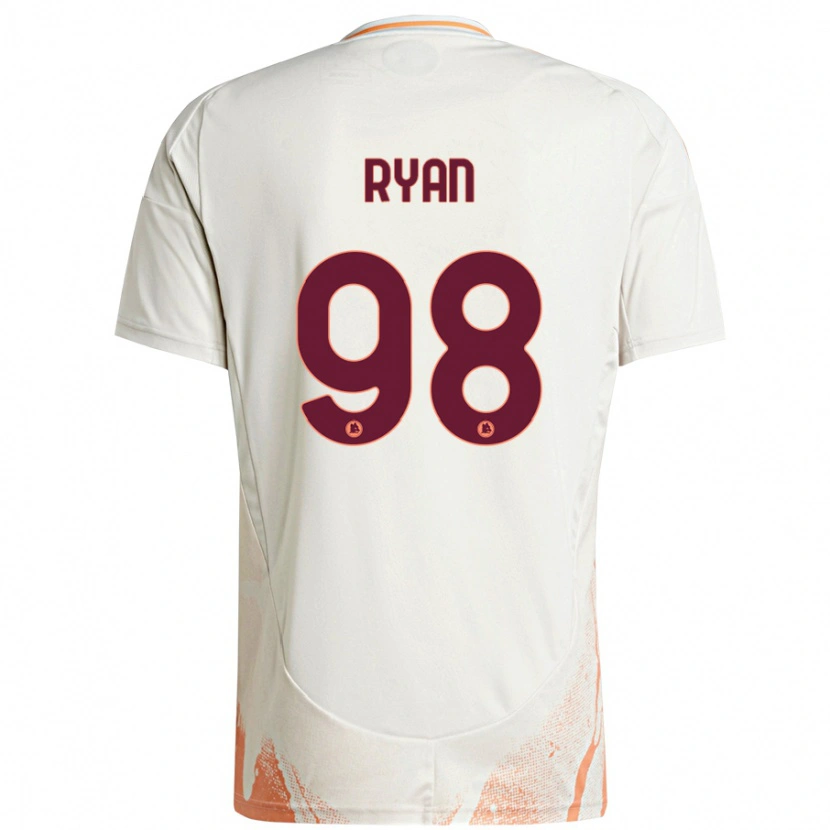 Danxen Niño Camiseta Mathew Ryan #98 Crema Blanco Naranja 2ª Equipación 2024/25 La Camisa