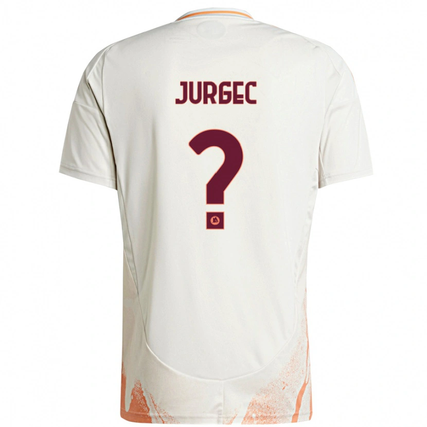 Danxen Niño Camiseta Jan Jurgec #0 Crema Blanco Naranja 2ª Equipación 2024/25 La Camisa