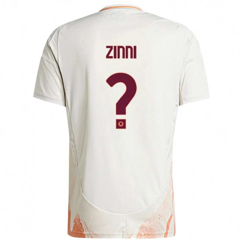 Danxen Niño Camiseta Raul Zinni #0 Crema Blanco Naranja 2ª Equipación 2024/25 La Camisa