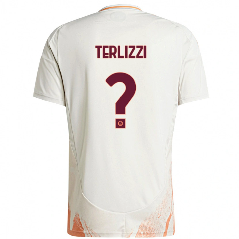 Danxen Niño Camiseta Federico Terlizzi #0 Crema Blanco Naranja 2ª Equipación 2024/25 La Camisa