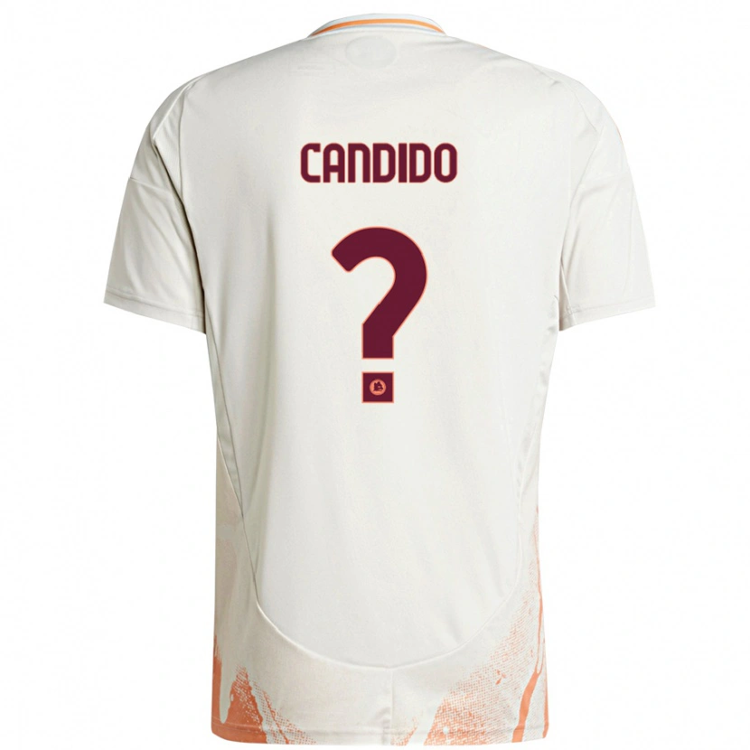 Danxen Niño Camiseta Gabriele Candido #0 Crema Blanco Naranja 2ª Equipación 2024/25 La Camisa