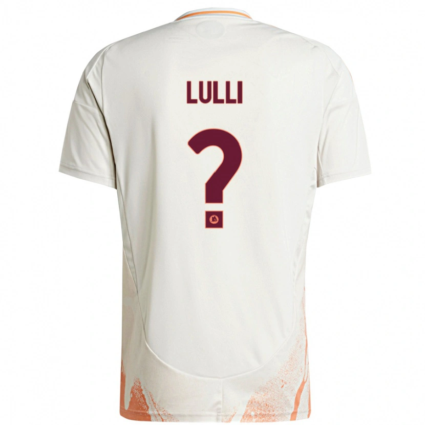 Danxen Niño Camiseta Emanuele Lulli #0 Crema Blanco Naranja 2ª Equipación 2024/25 La Camisa