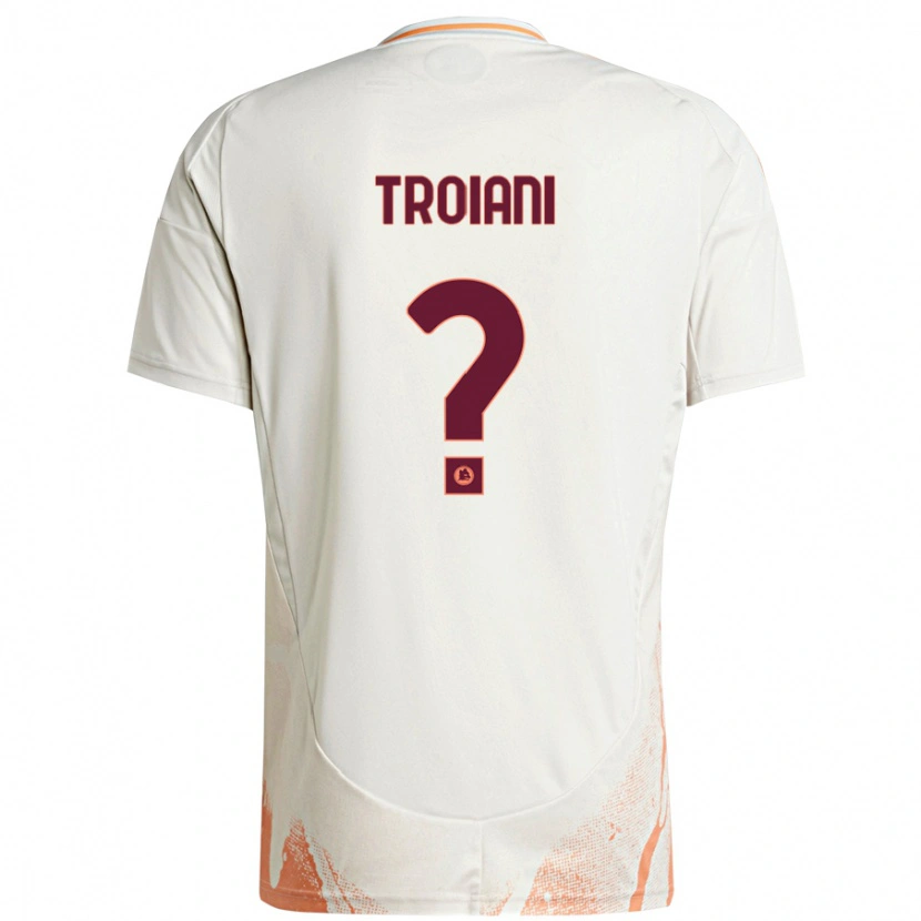 Danxen Niño Camiseta Nicolò Troiani #0 Crema Blanco Naranja 2ª Equipación 2024/25 La Camisa