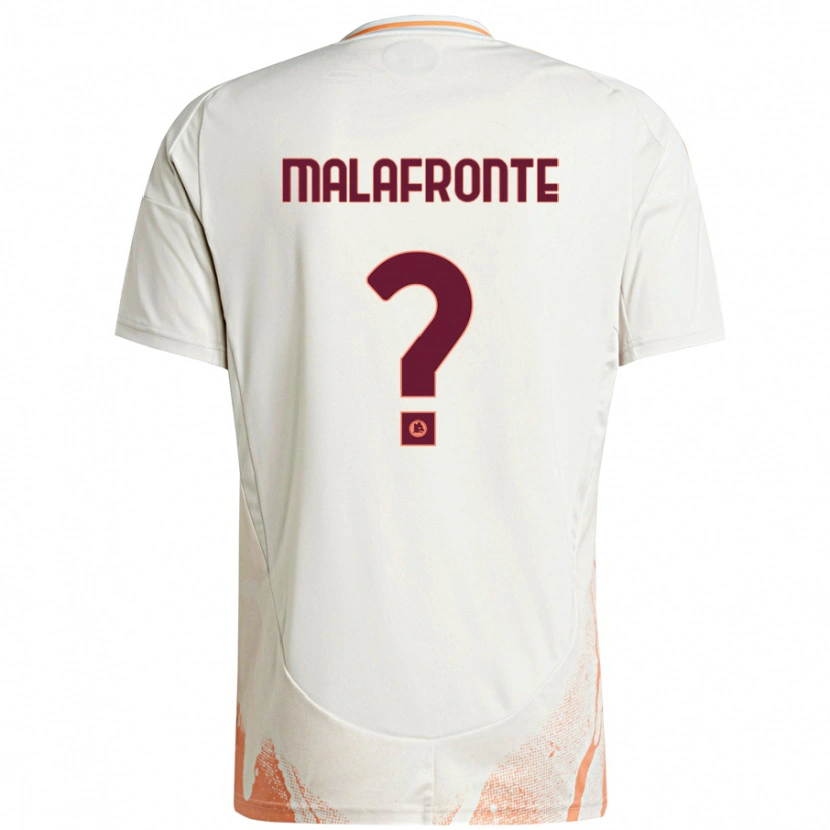 Danxen Niño Camiseta Matteo Malafronte #0 Crema Blanco Naranja 2ª Equipación 2024/25 La Camisa