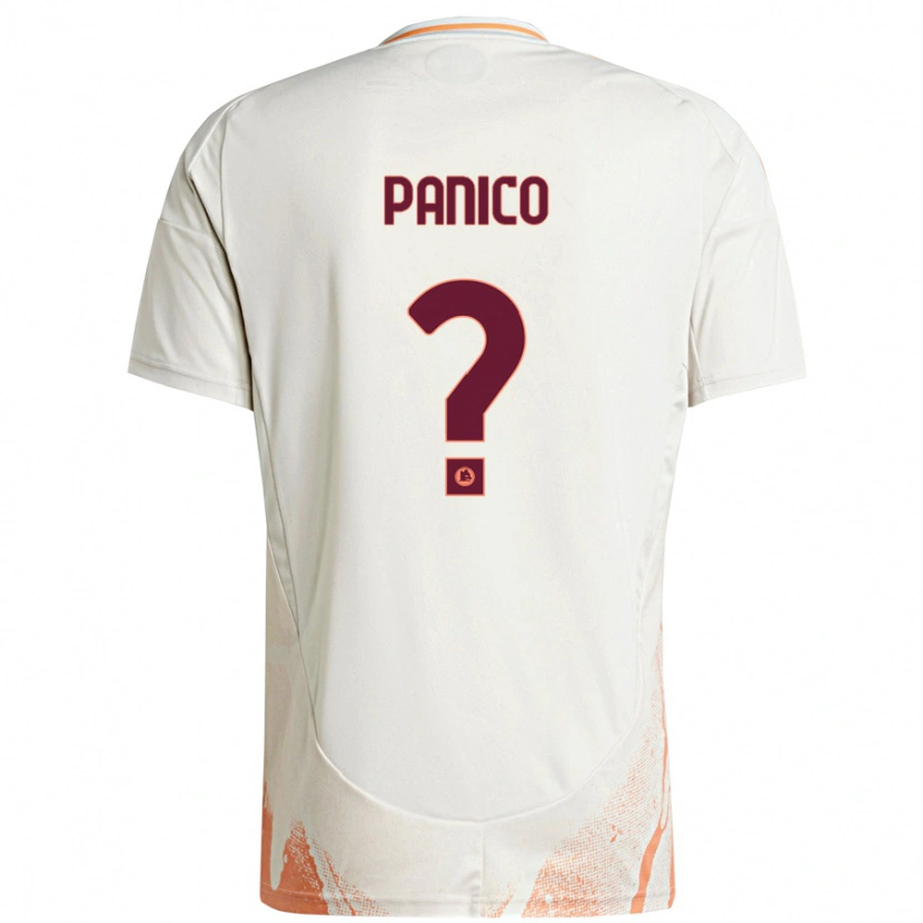 Danxen Niño Camiseta Francesco Panico #0 Crema Blanco Naranja 2ª Equipación 2024/25 La Camisa