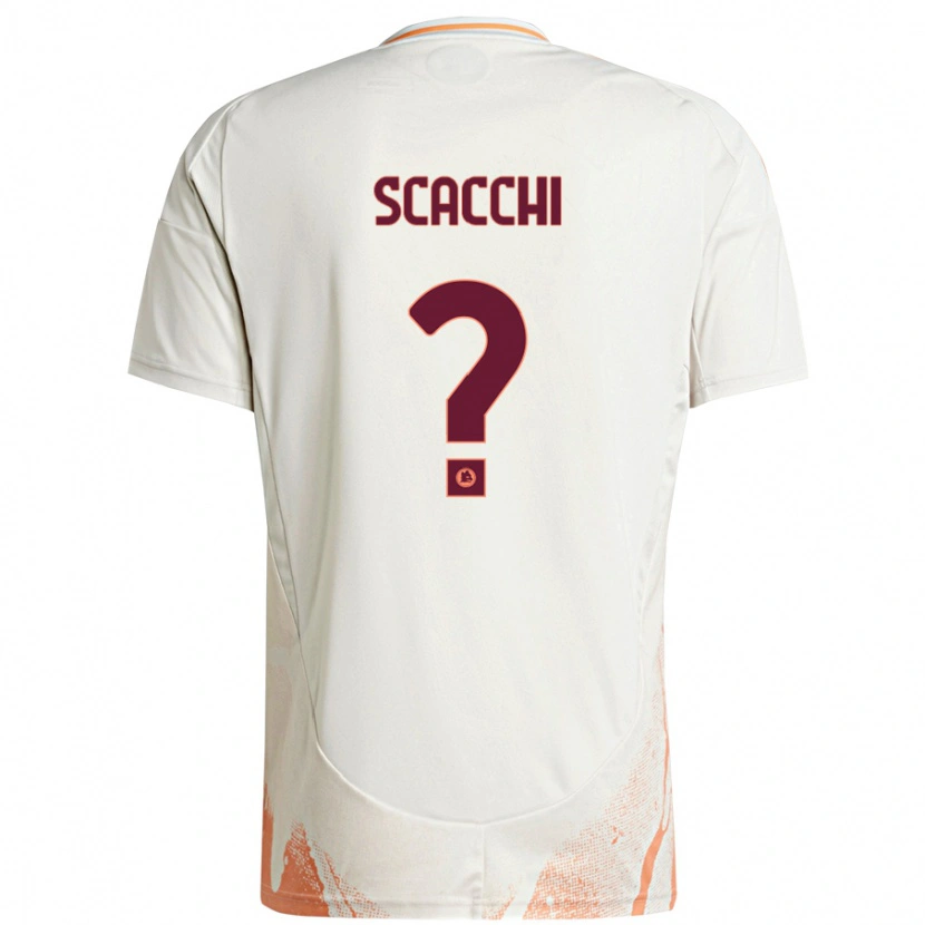 Danxen Niño Camiseta Manuel Scacchi #0 Crema Blanco Naranja 2ª Equipación 2024/25 La Camisa