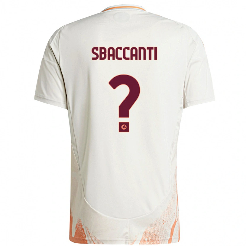 Danxen Niño Camiseta Christian Sbaccanti #0 Crema Blanco Naranja 2ª Equipación 2024/25 La Camisa