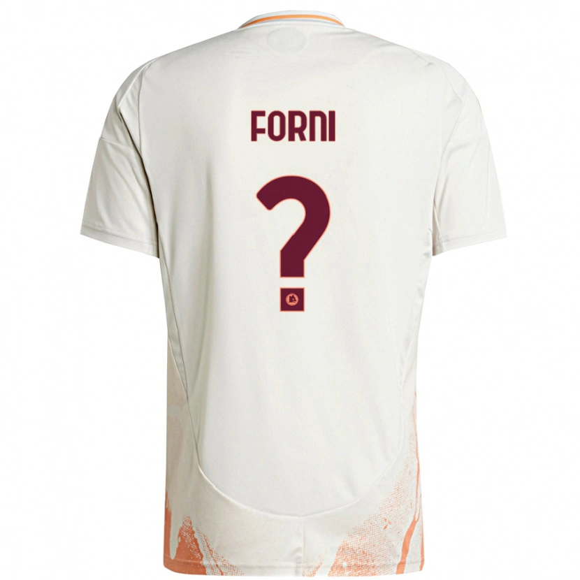 Danxen Niño Camiseta Matteo Forni #0 Crema Blanco Naranja 2ª Equipación 2024/25 La Camisa