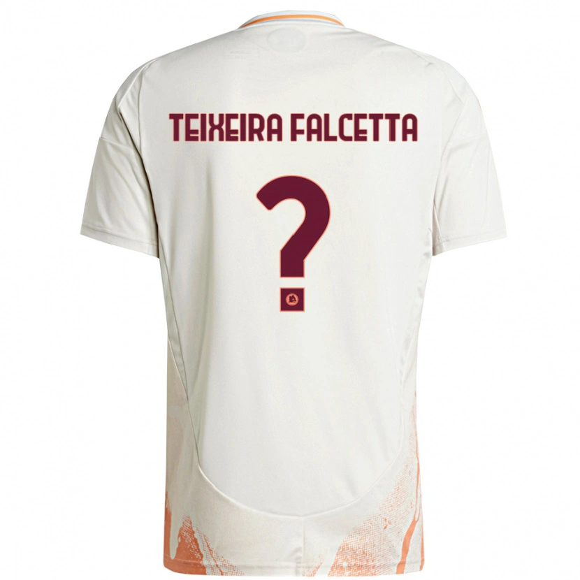 Danxen Niño Camiseta Pietro Teixeira Falcetta #0 Crema Blanco Naranja 2ª Equipación 2024/25 La Camisa