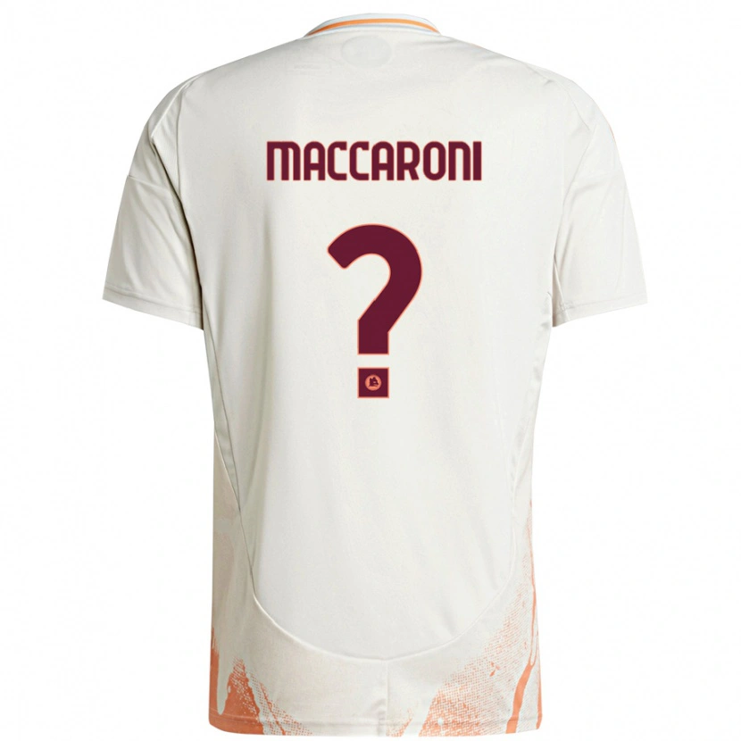 Danxen Niño Camiseta Valerio Maccaroni #0 Crema Blanco Naranja 2ª Equipación 2024/25 La Camisa