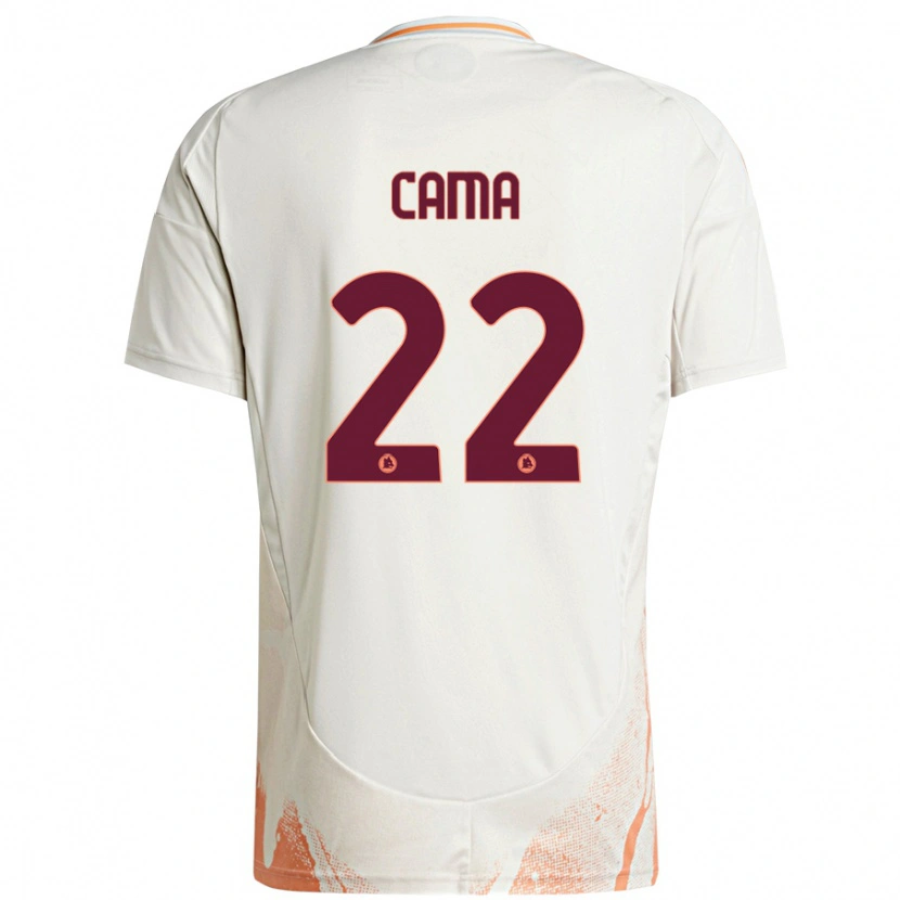 Danxen Niño Camiseta Cristian Cama #22 Crema Blanco Naranja 2ª Equipación 2024/25 La Camisa