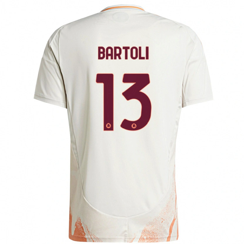 Danxen Niño Camiseta Elisa Bartoli #13 Crema Blanco Naranja 2ª Equipación 2024/25 La Camisa