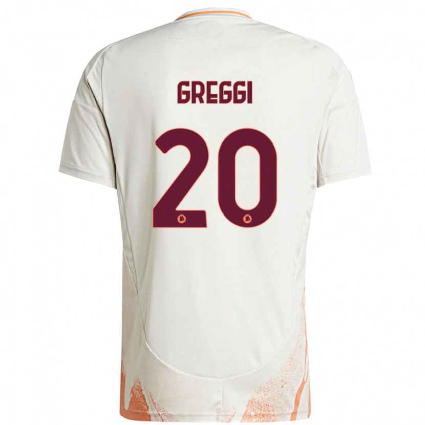 Danxen Niño Camiseta Giada Greggi #20 Crema Blanco Naranja 2ª Equipación 2024/25 La Camisa