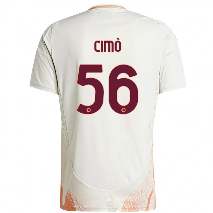 Danxen Niño Camiseta Giada Cimò #56 Crema Blanco Naranja 2ª Equipación 2024/25 La Camisa