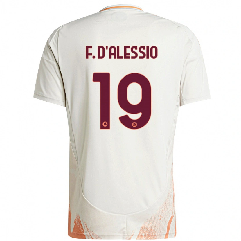 Danxen Niño Camiseta Francesco D'alessio #19 Crema Blanco Naranja 2ª Equipación 2024/25 La Camisa