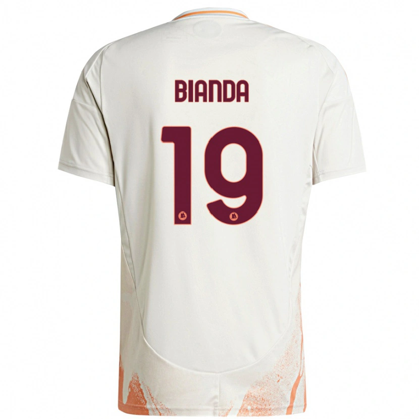 Danxen Niño Camiseta William Bianda #19 Crema Blanco Naranja 2ª Equipación 2024/25 La Camisa