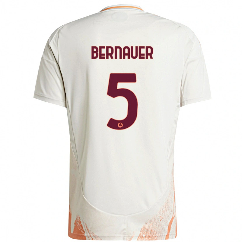 Danxen Niño Camiseta Vanessa Bernauer #5 Crema Blanco Naranja 2ª Equipación 2024/25 La Camisa