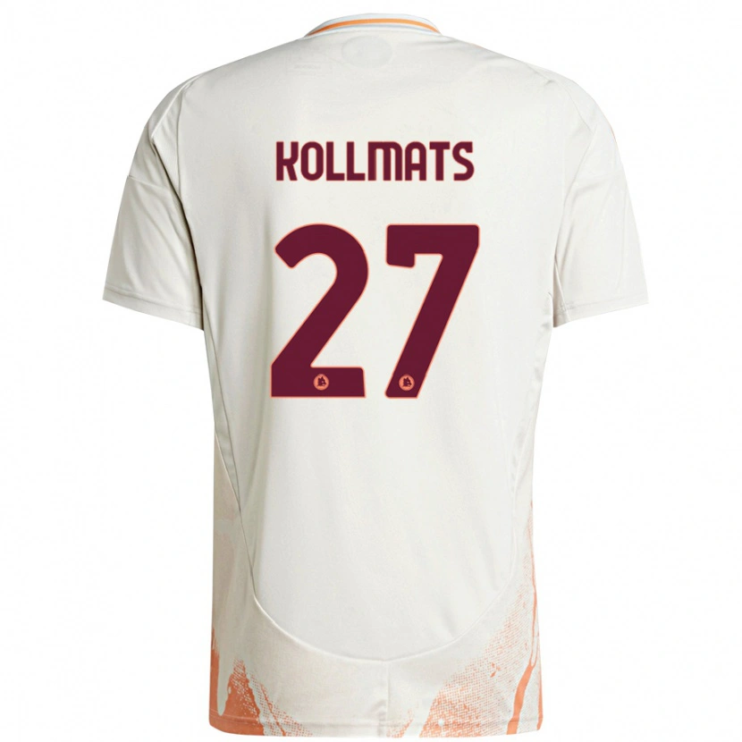 Danxen Niño Camiseta Beata Kollmats #27 Crema Blanco Naranja 2ª Equipación 2024/25 La Camisa