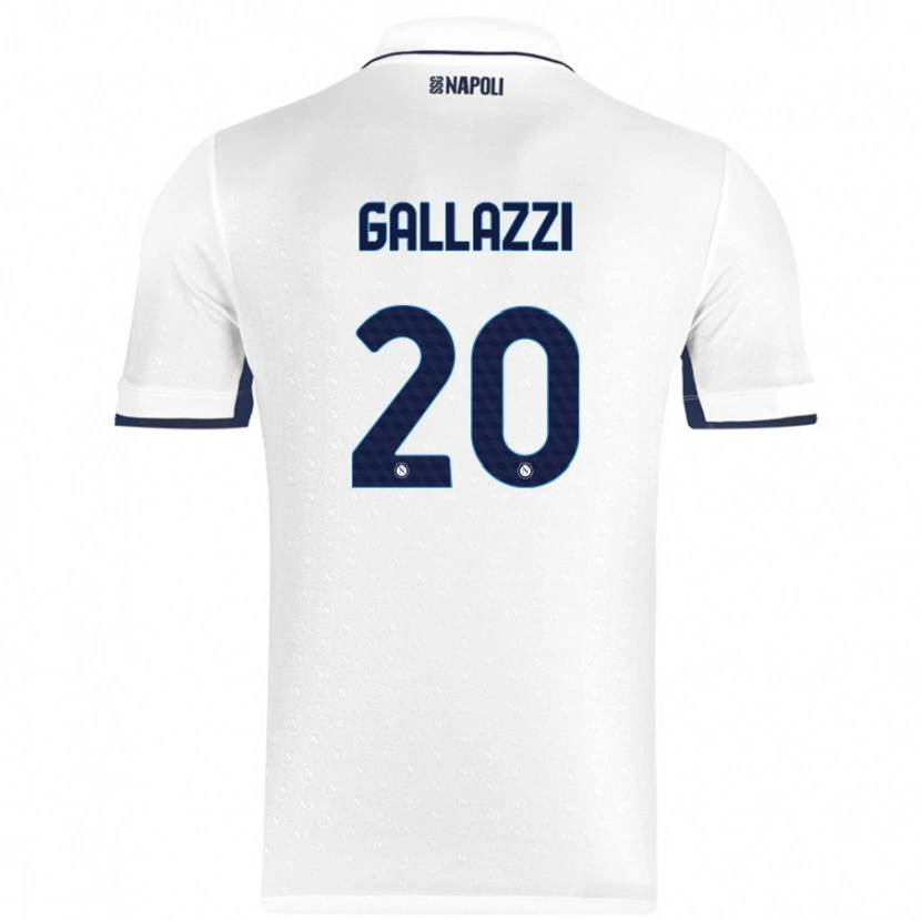 Danxen Niño Camiseta Valentina Gallazzi #20 Blanco Azul Real 2ª Equipación 2024/25 La Camisa