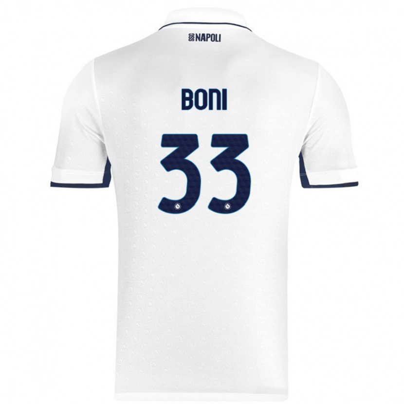 Danxen Niño Camiseta Landry Boni #33 Blanco Azul Real 2ª Equipación 2024/25 La Camisa