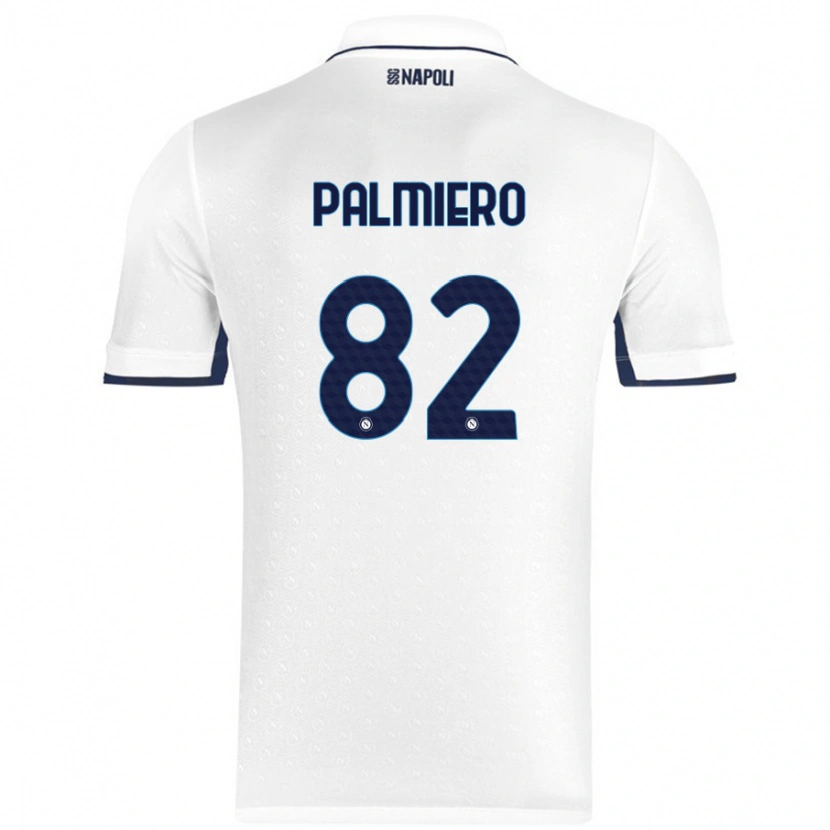 Danxen Niño Camiseta Luca Palmiero #82 Blanco Azul Real 2ª Equipación 2024/25 La Camisa