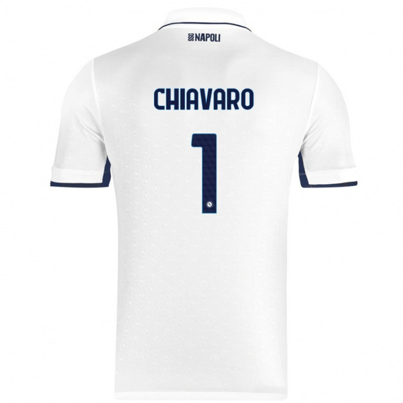 Danxen Niño Camiseta Kelly Chiavaro #1 Blanco Azul Real 2ª Equipación 2024/25 La Camisa