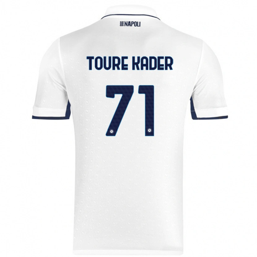 Danxen Niño Camiseta Aziz Toure Kader #71 Blanco Azul Real 2ª Equipación 2024/25 La Camisa