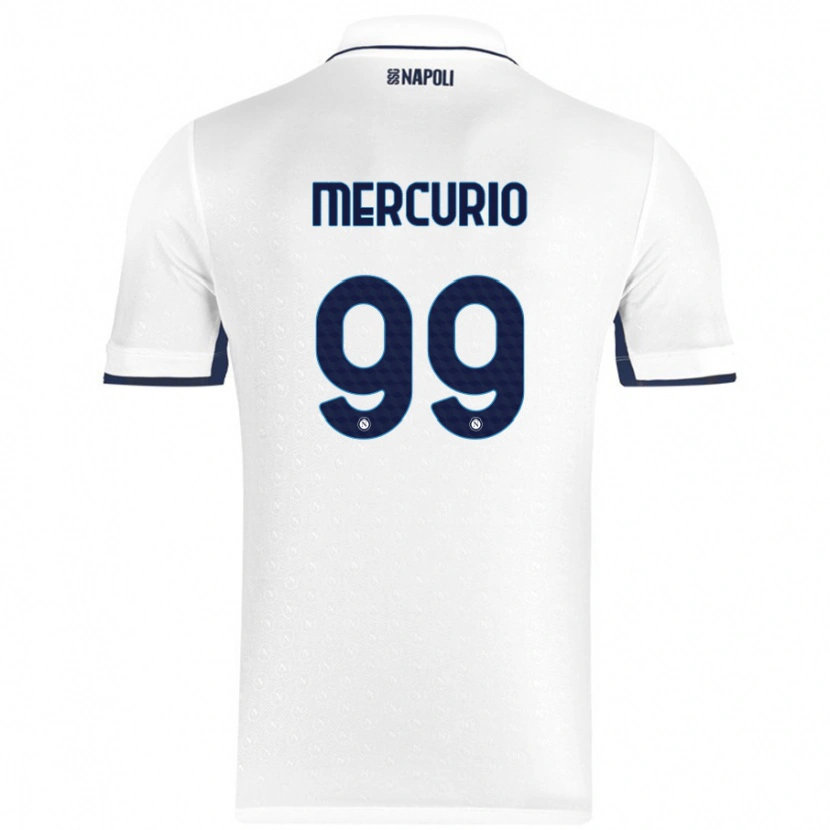 Danxen Niño Camiseta Giovanni Mercurio #99 Blanco Azul Real 2ª Equipación 2024/25 La Camisa