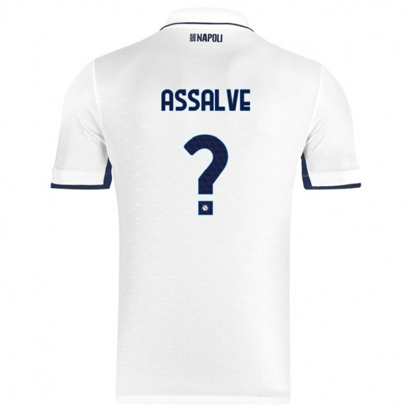 Danxen Niño Camiseta Luca Assalve #0 Blanco Azul Real 2ª Equipación 2024/25 La Camisa