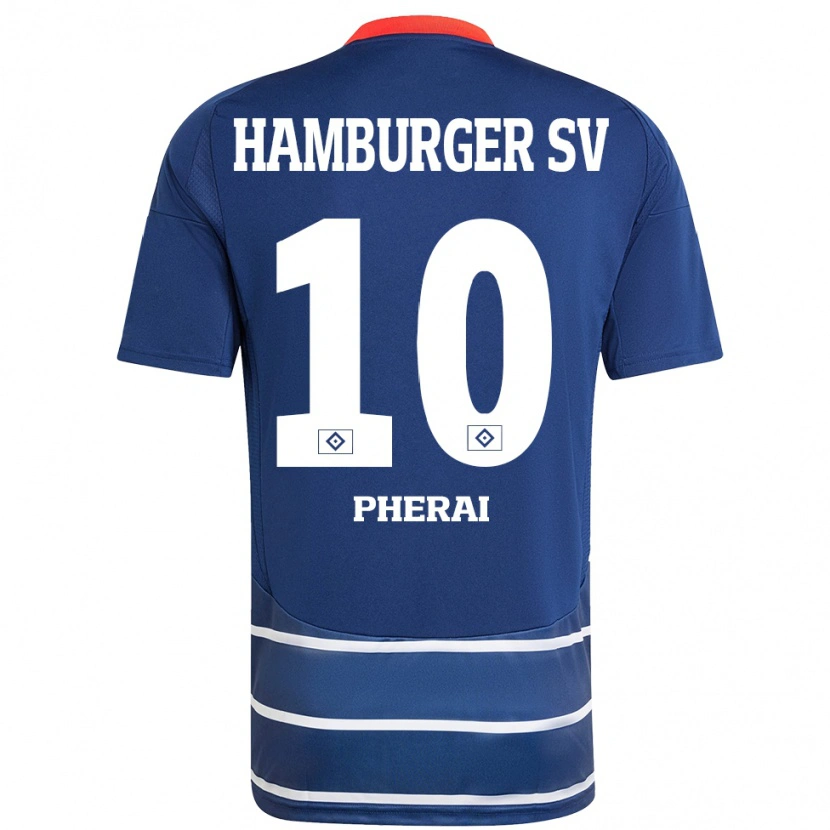 Danxen Niño Camiseta Immanuel Pherai #10 Azul Oscuro 2ª Equipación 2024/25 La Camisa