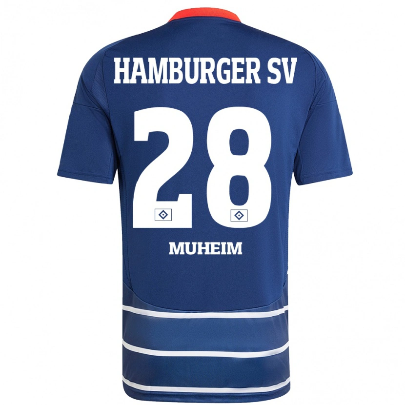 Danxen Niño Camiseta Miro Muheim #28 Azul Oscuro 2ª Equipación 2024/25 La Camisa