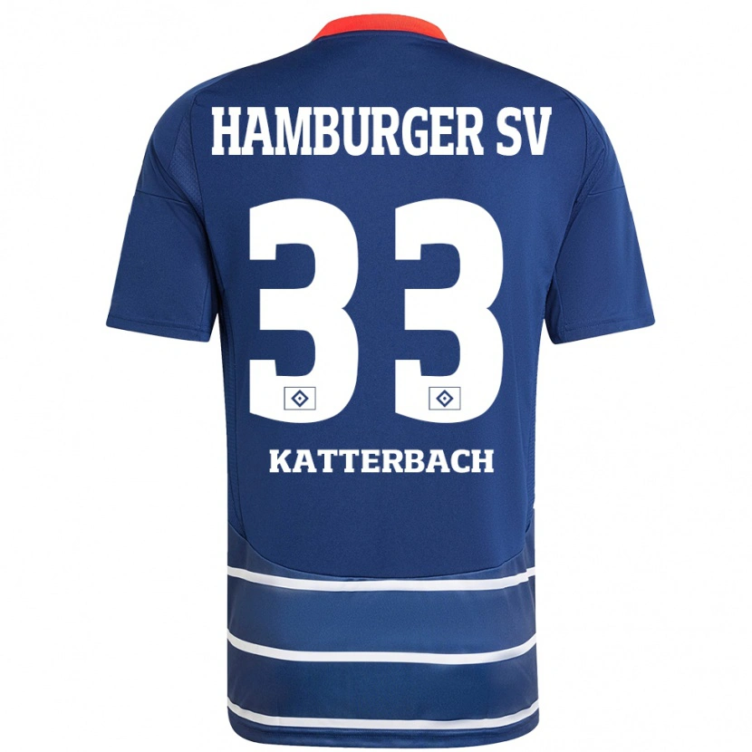 Danxen Niño Camiseta Noah Katterbach #33 Azul Oscuro 2ª Equipación 2024/25 La Camisa