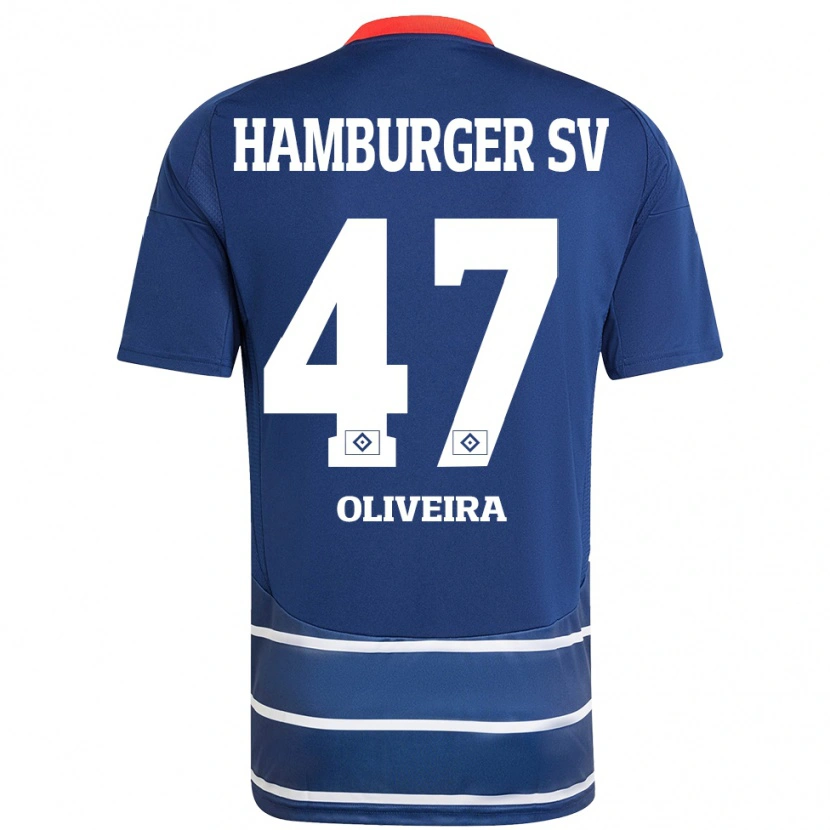 Danxen Niño Camiseta Nicolas Oliveira #47 Azul Oscuro 2ª Equipación 2024/25 La Camisa