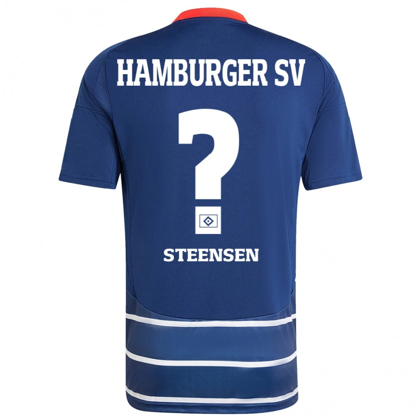 Danxen Niño Camiseta Mika Steensen #0 Azul Oscuro 2ª Equipación 2024/25 La Camisa