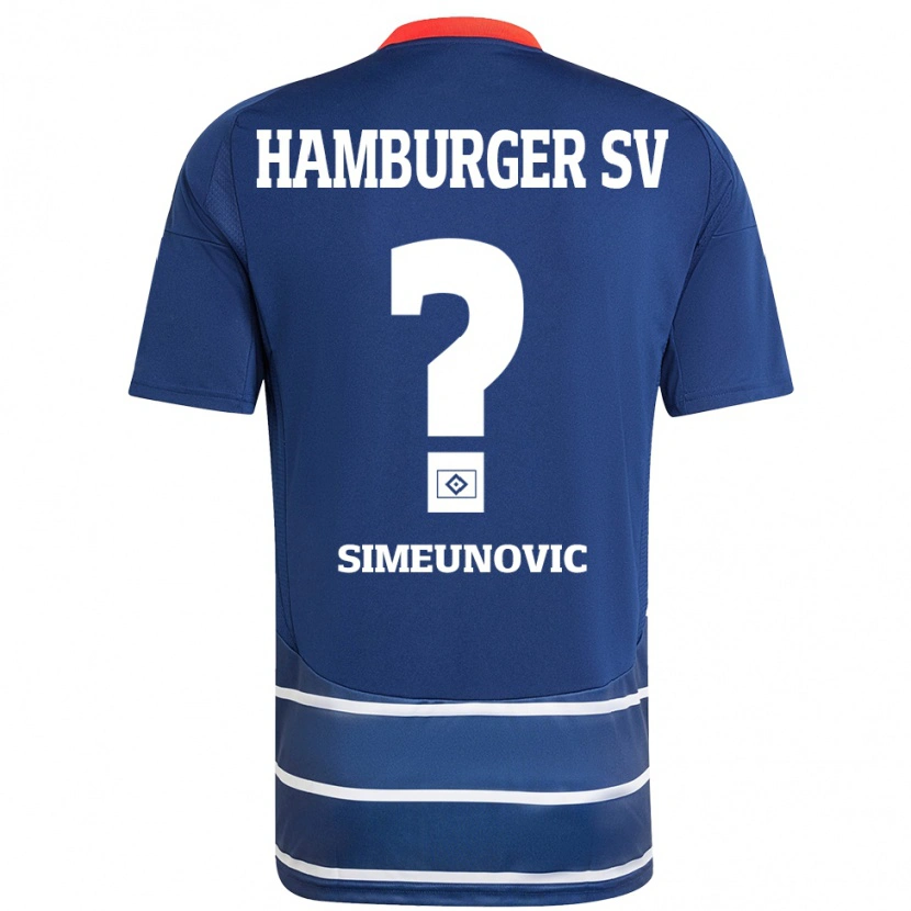 Danxen Niño Camiseta Denis Simeunovic #0 Azul Oscuro 2ª Equipación 2024/25 La Camisa