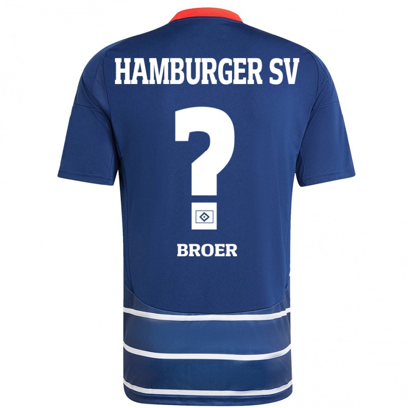 Danxen Niño Camiseta Yannick Tim Bröer #0 Azul Oscuro 2ª Equipación 2024/25 La Camisa