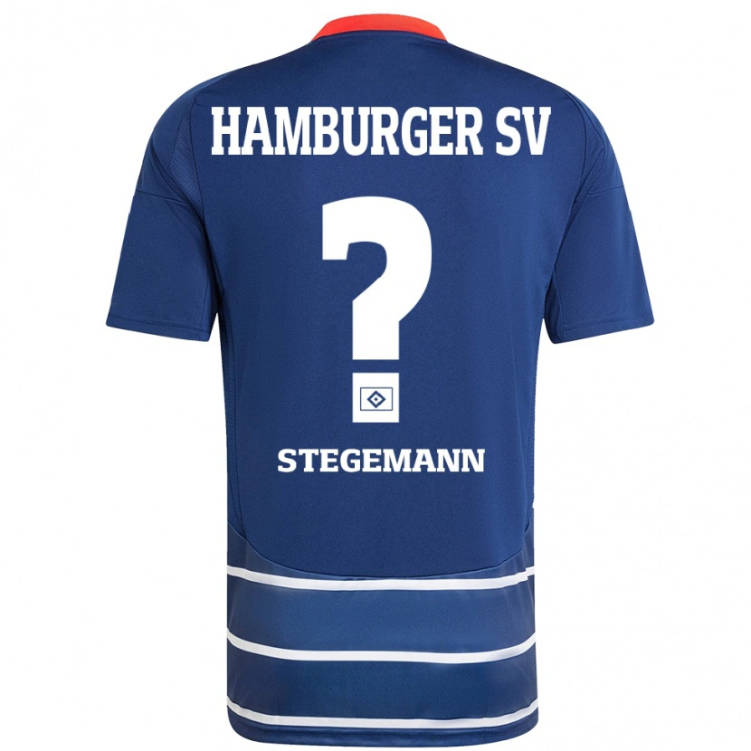 Danxen Niño Camiseta Jean-Pierre Stegemann #0 Azul Oscuro 2ª Equipación 2024/25 La Camisa