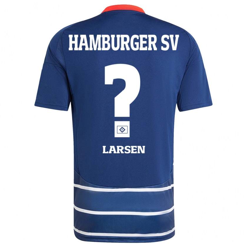 Danxen Niño Camiseta Yannik Larsen #0 Azul Oscuro 2ª Equipación 2024/25 La Camisa