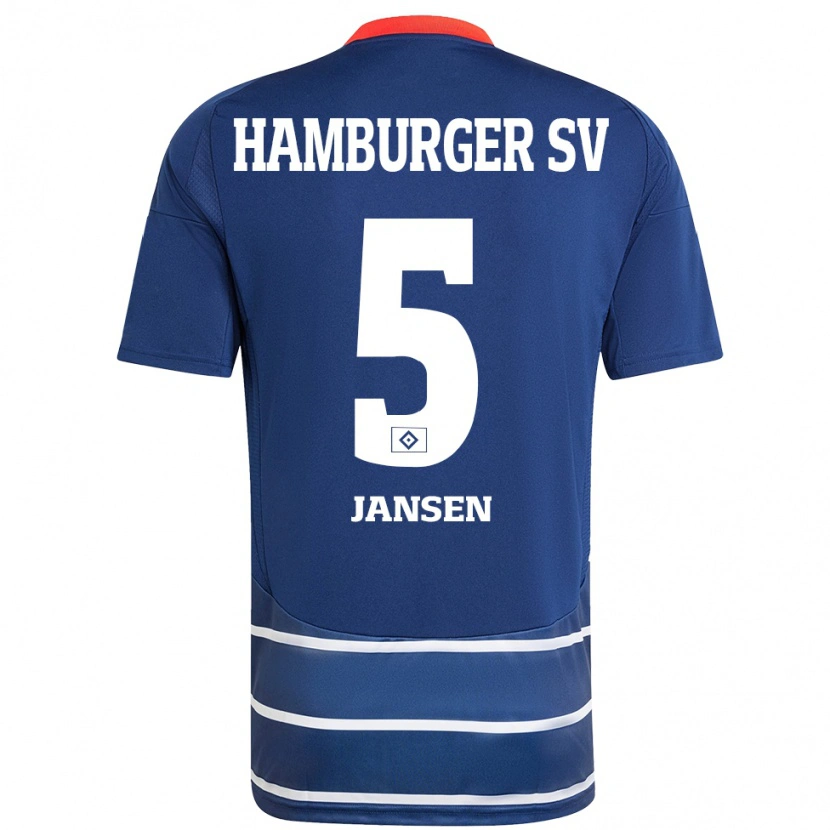 Danxen Niño Camiseta Marcell Jansen #5 Azul Oscuro 2ª Equipación 2024/25 La Camisa